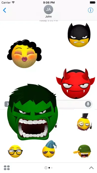 ภาพหน้าจอของ Animated Emoji Characters