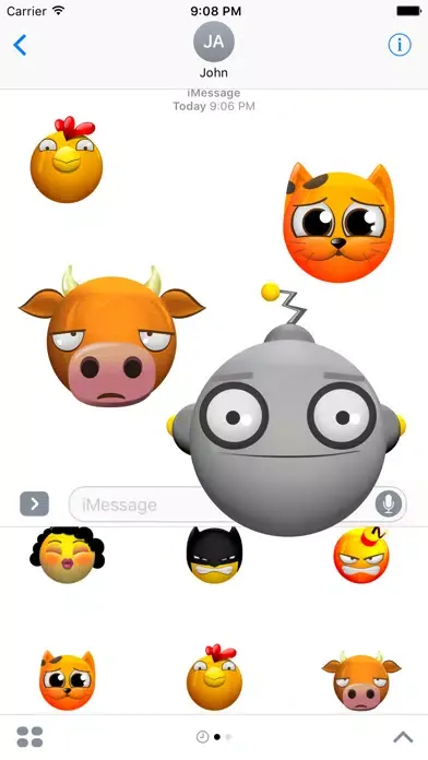 ภาพหน้าจอของ Animated Emoji Characters