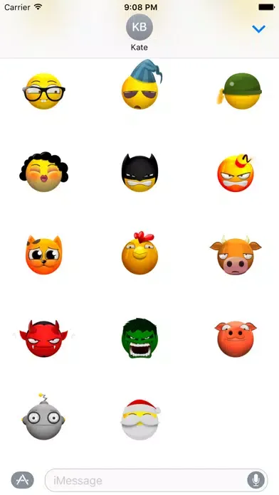 ภาพหน้าจอของ Animated Emoji Characters