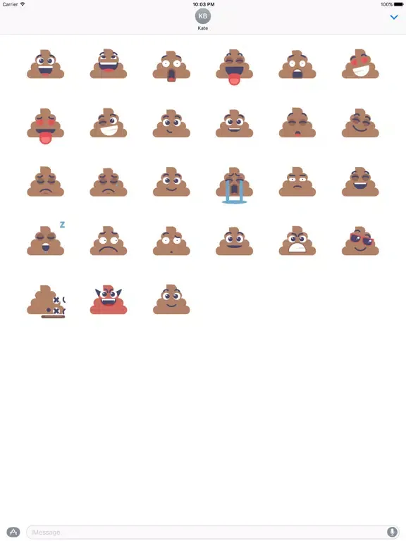 Animated Poop Emojis iPad  स्क्रीनशॉट