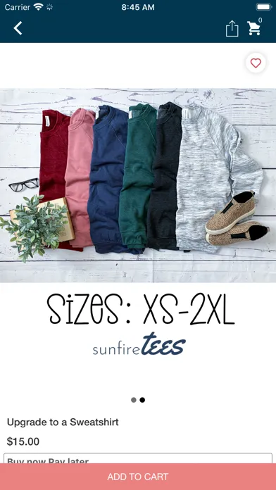 Ảnh chụp màn hình của Sunfire Tees