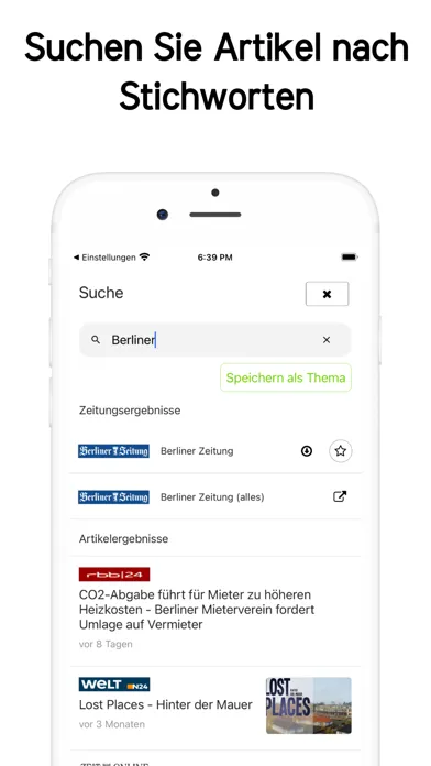 Deutsche Zeitungen Nachrichten Screenshots