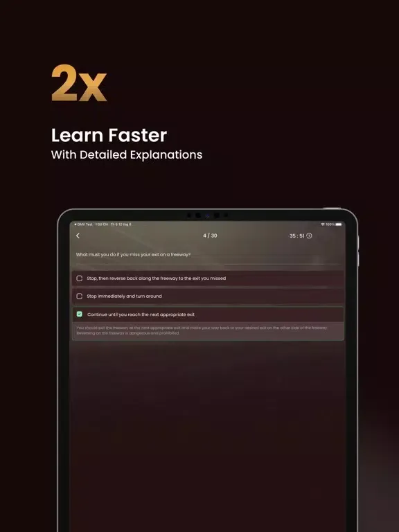 Tangkapan layar NSW DKT Practice Test 2022 iPad 
