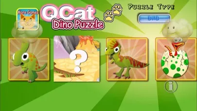Tangkapan skrin QCat - Puzzle & Trivia of Dino World For Toddlers and Kids (free)