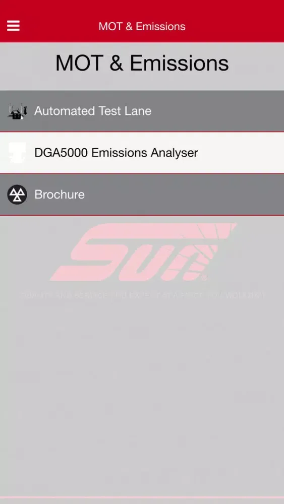 Tangkapan layar Sun from Snap-on App