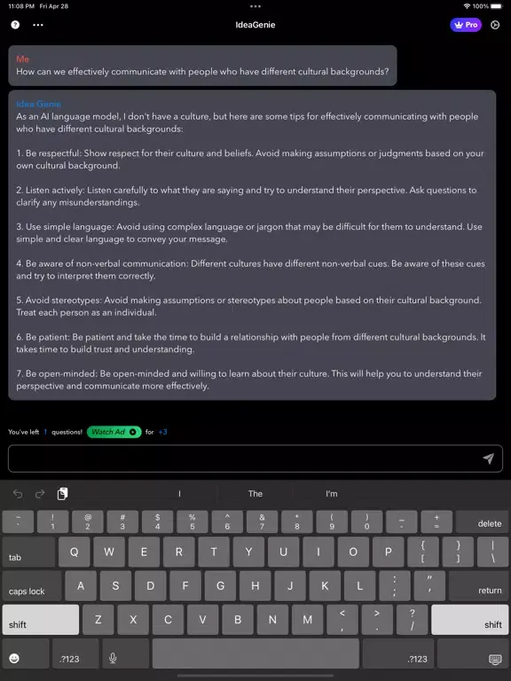 IdeaGenie: Ultimate AI Chatbot iPad  স্ক্রিনশট