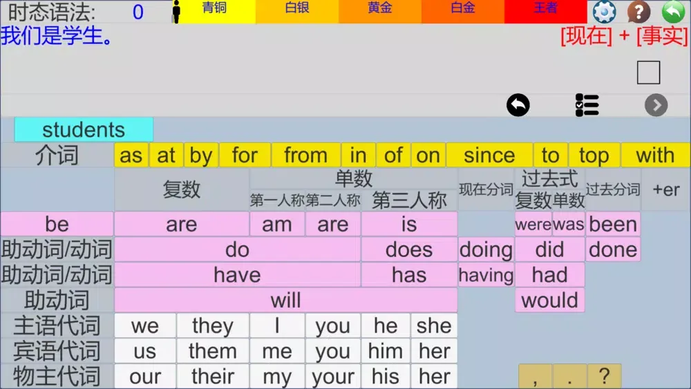 Capturas de tela do Basic English grammar and word