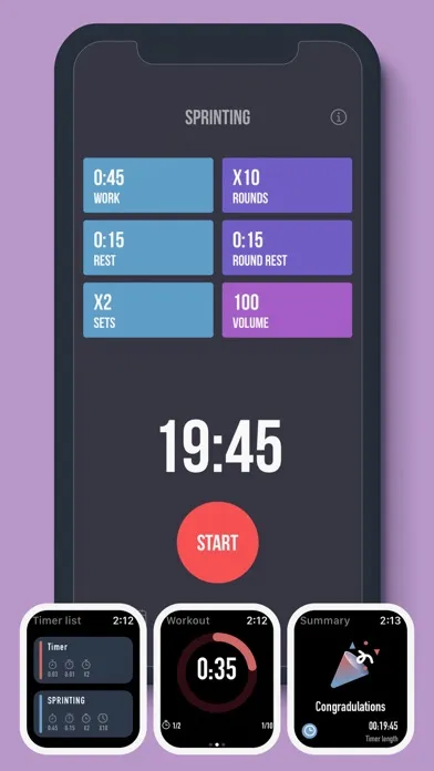 ภาพหน้าจอของ Interval Timer ++