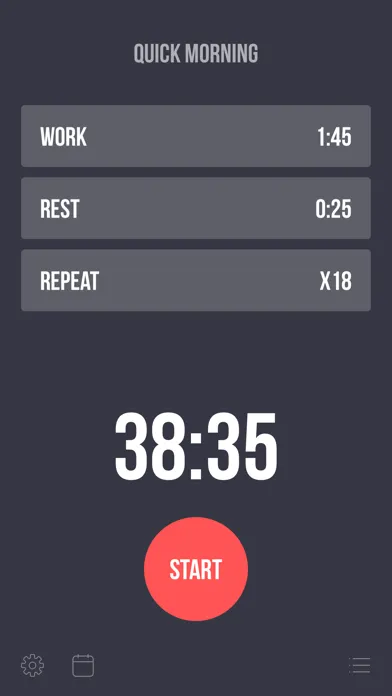 ภาพหน้าจอของ Interval Timer ++