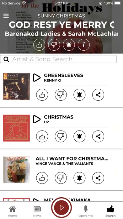 Capturas de tela do Sunny Christmas Music