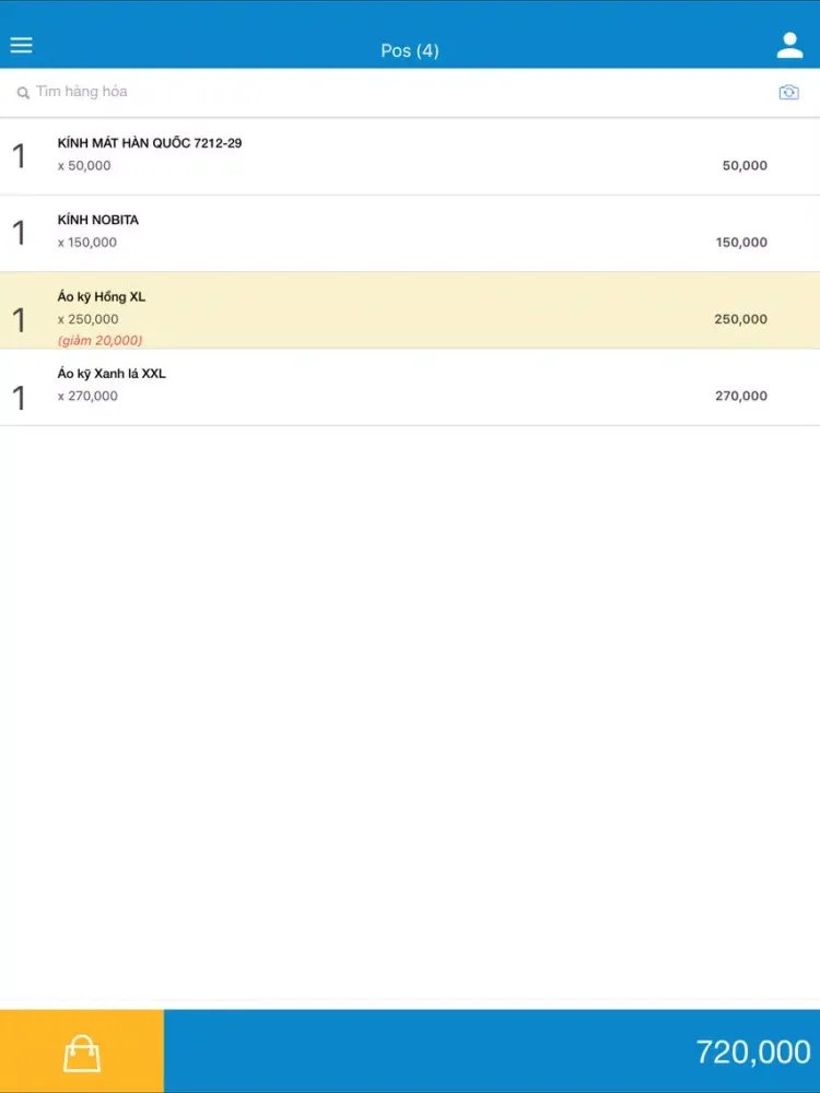Tangkapan layar Suno POS iPad 