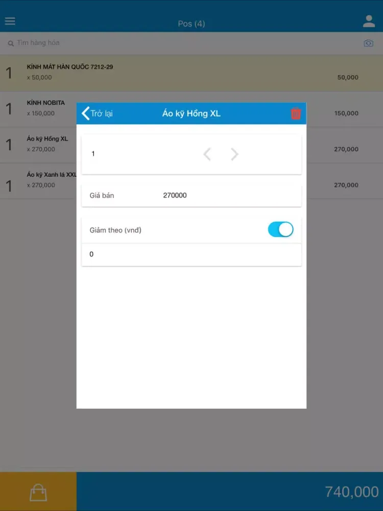 Tangkapan layar Suno POS iPad 