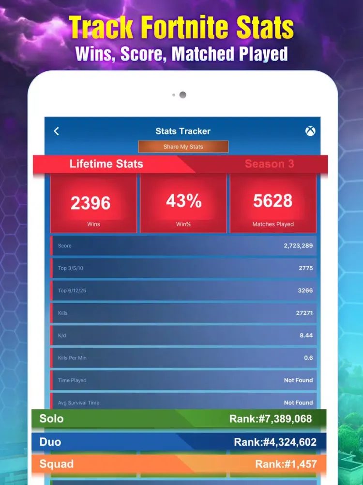 Скриншоты Stats Tracker Companion iPad 