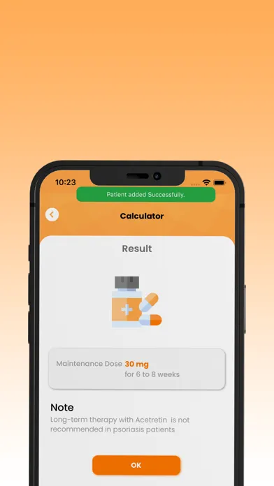 Tangkapan skrin Derma Dosage Calculator