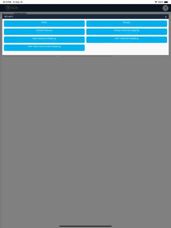Tangkapan layar Ghost Guard Security iPad 