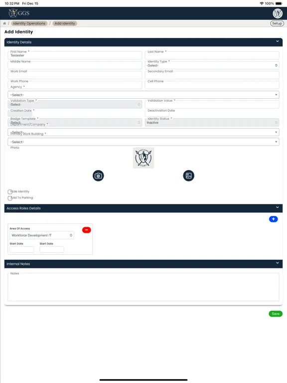 Tangkapan layar Ghost Guard Security iPad 