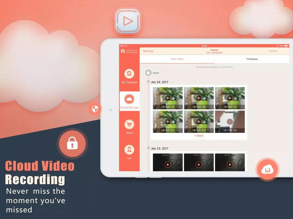 AtHome Camera Security App iPad 應用截圖