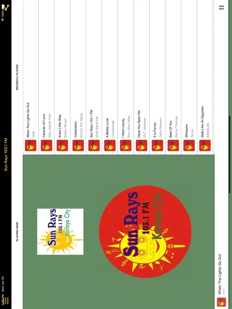 Sun Rays 103.1 FM iPad  Ekran Görüntüleri
