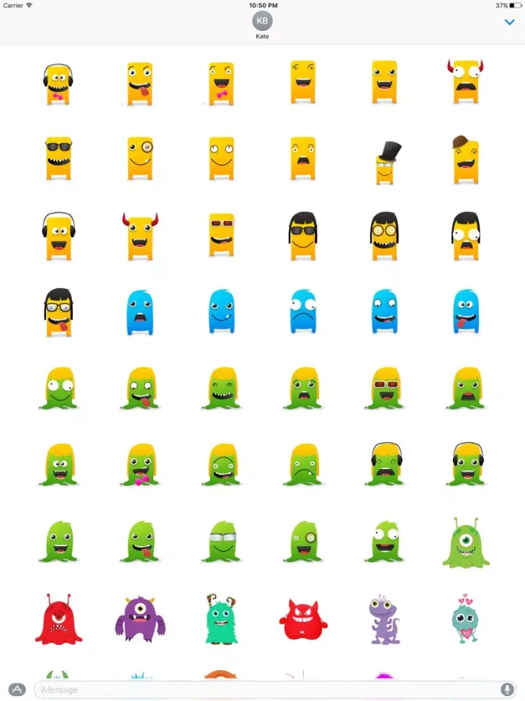 Capturas de pantalla de Monster Cute Stickers iPad 