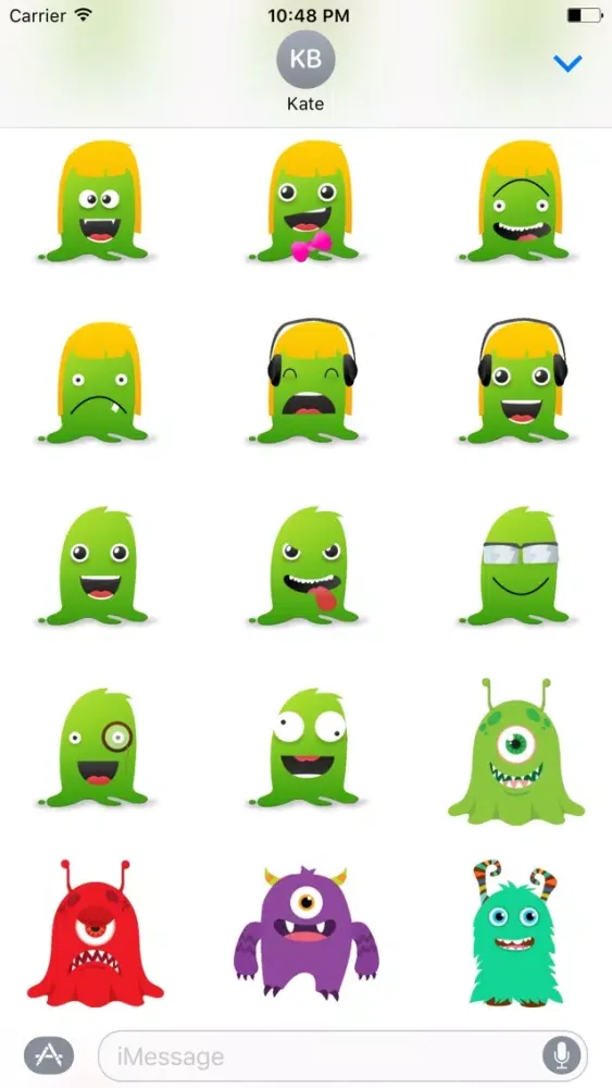 Capturas de pantalla de Monster Cute Stickers