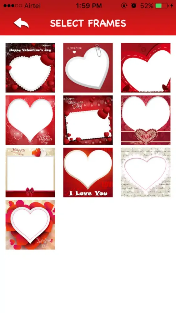 Tangkapan layar Valentine Day Photo Frames Insta Collage
