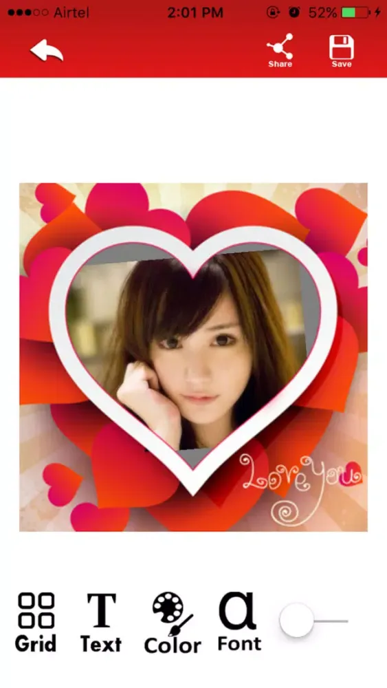 Tangkapan layar Valentine Day Photo Frames Insta Collage