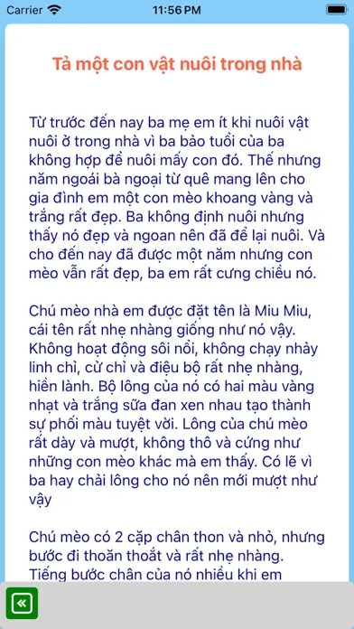 Capturas de tela do Văn Lớp 5