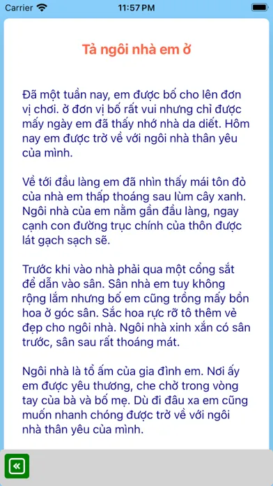 Capturas de tela do Văn Lớp 5