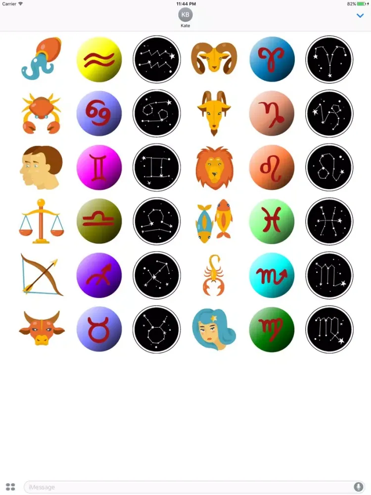 Screenshot di Animated Zodiac GIF Stickers for iMessage iPad 