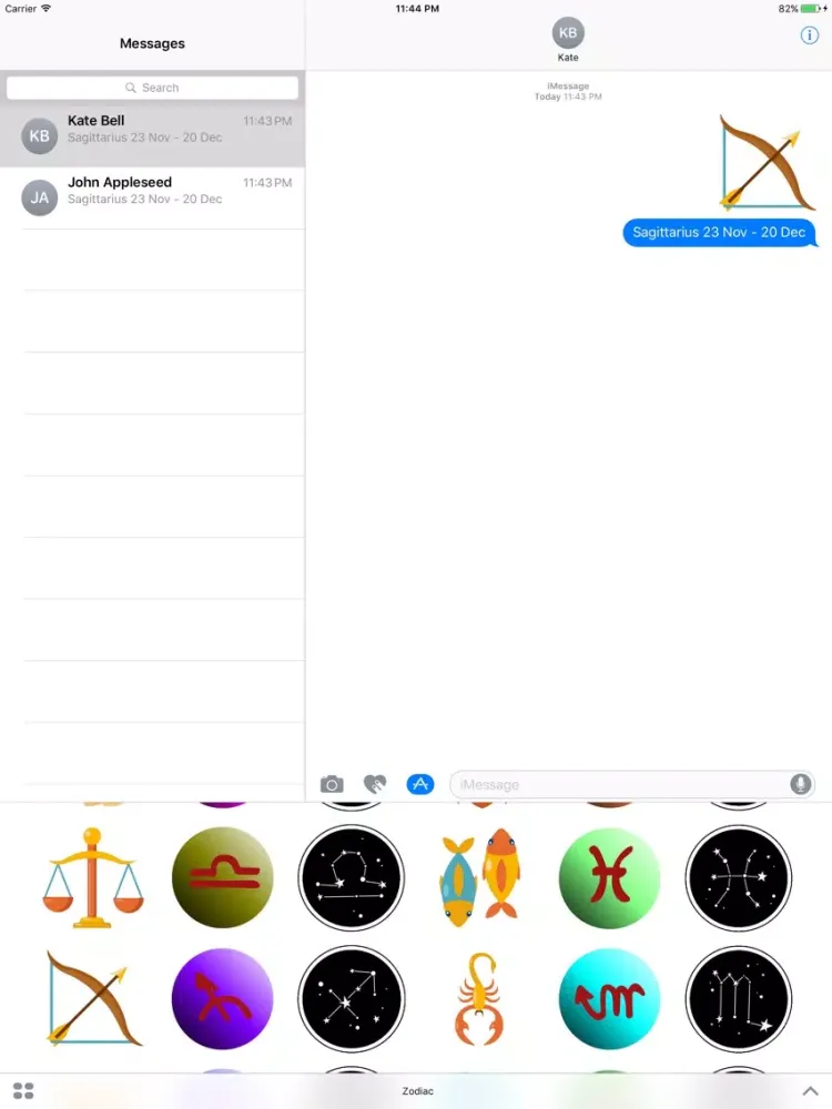 Screenshot di Animated Zodiac GIF Stickers for iMessage iPad 