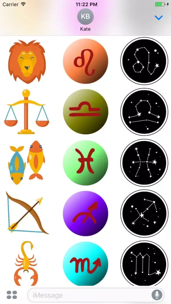 Screenshot di Animated Zodiac GIF Stickers for iMessage