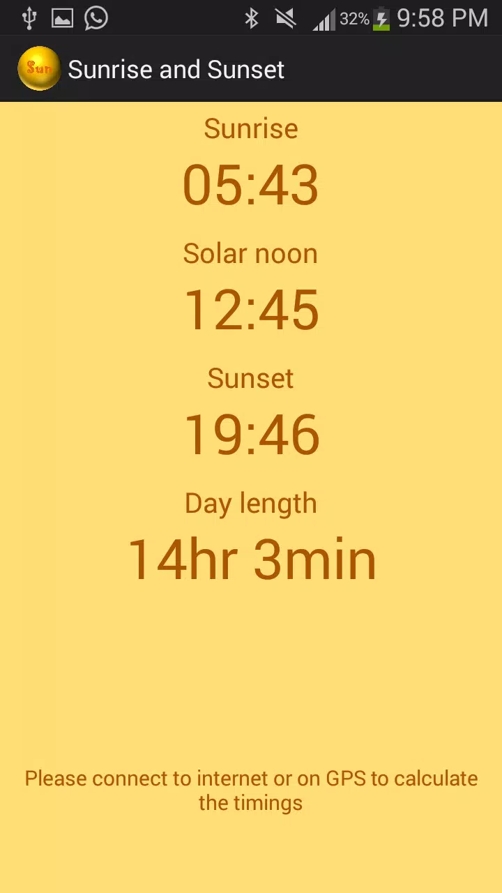 Sunrise Sunset Calculator Proscreenshot dell'app1