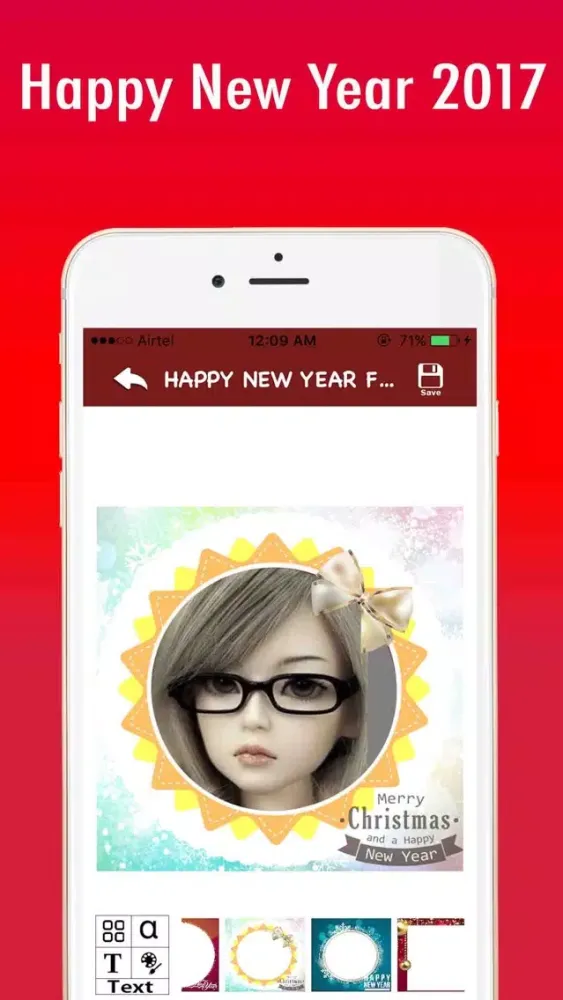 Zrzuty ekranu New Year Photo Frames 2017 - Collage , Wallpaper