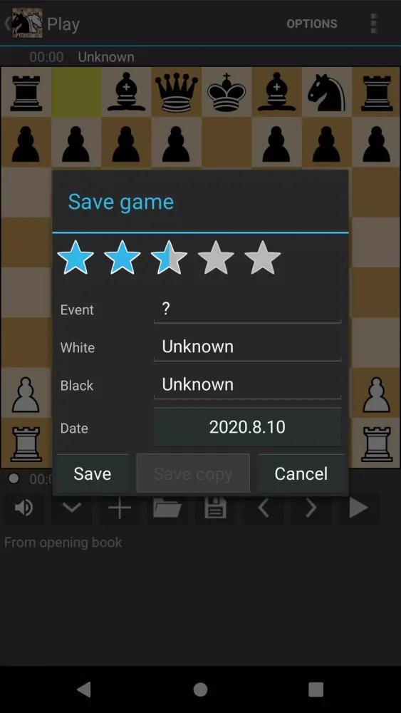 Capturas de tela do Chess Lite