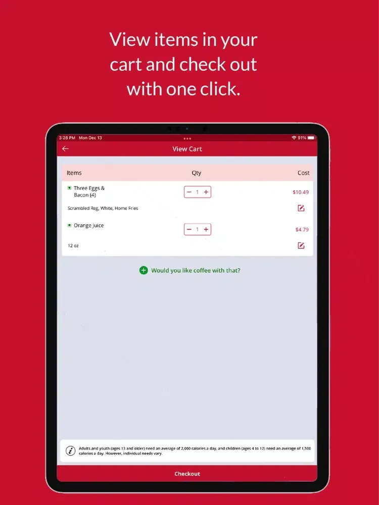 Sunset Grill Breakfast & Lunch iPad 应用截图