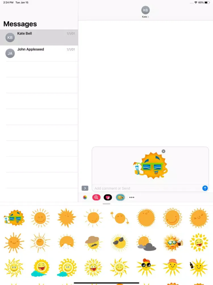 Captures d'écran de Sunshine Stickers Pack iPad 