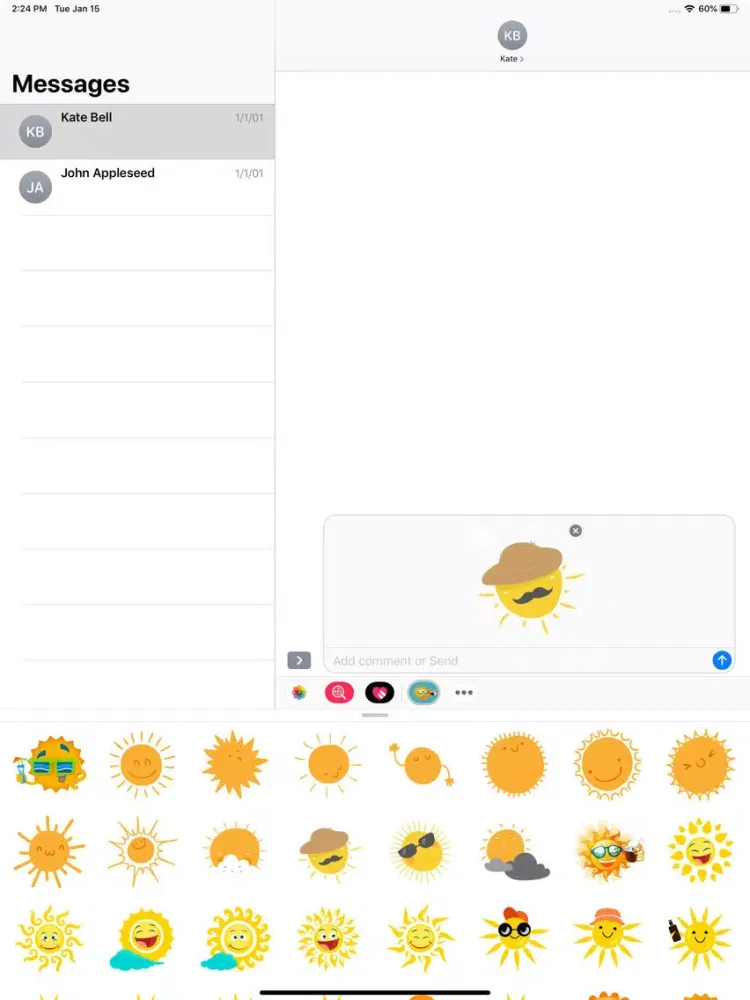 Captures d'écran de Sunshine Stickers Pack iPad 