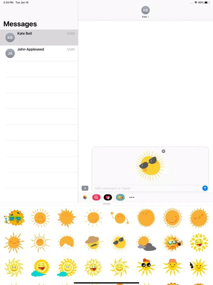 Captures d'écran de Sunshine Stickers Pack iPad 