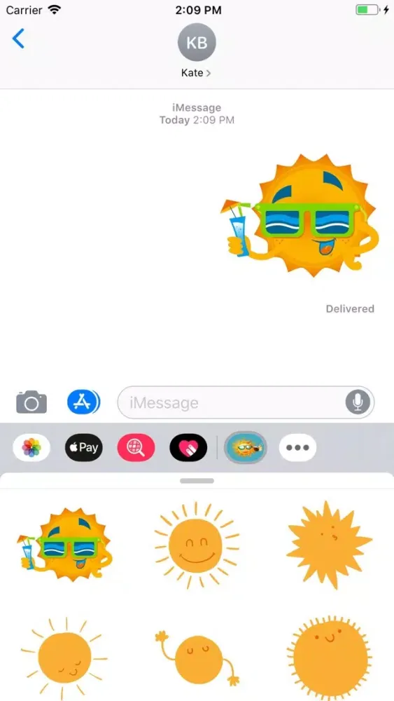 Captures d'écran de Sunshine Stickers Pack