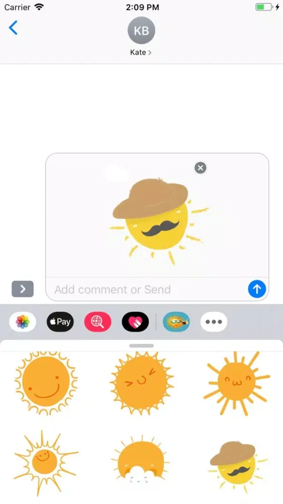 Captures d'écran de Sunshine Stickers Pack