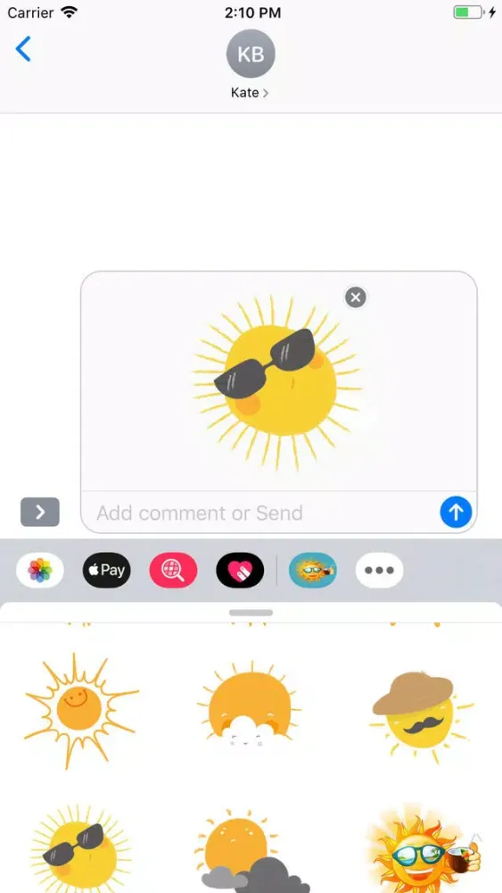Captures d'écran de Sunshine Stickers Pack