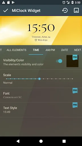Скриншоты MiClock / LG G4 Clock Widget