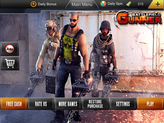 Gunner Battle Field 2017 iPad  Screenshots