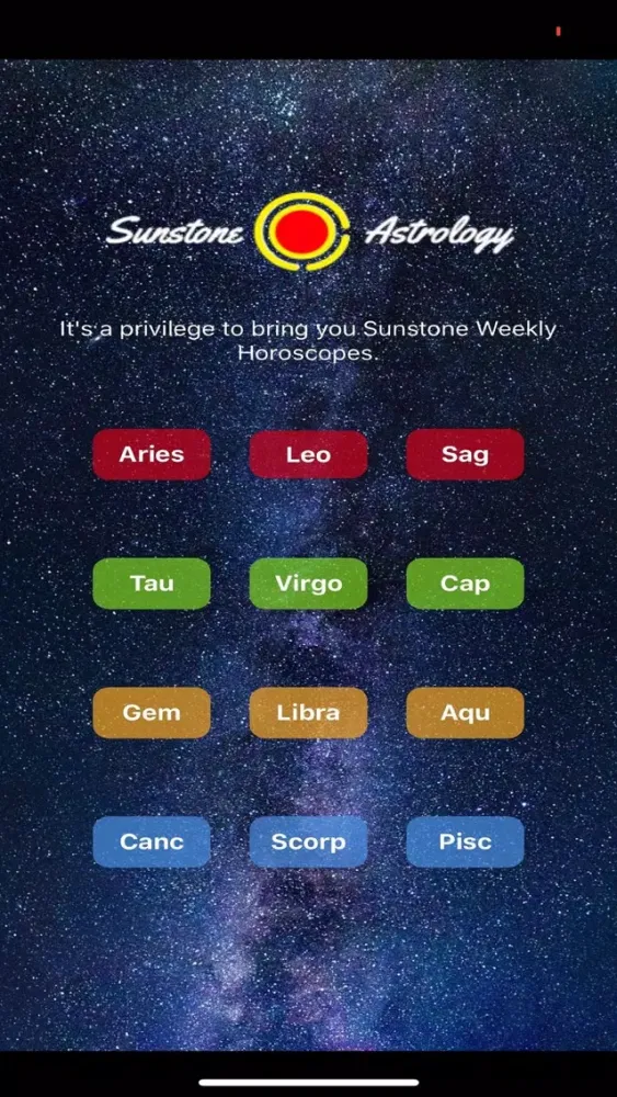 Capturas de pantalla de Sunstone Horoscopes