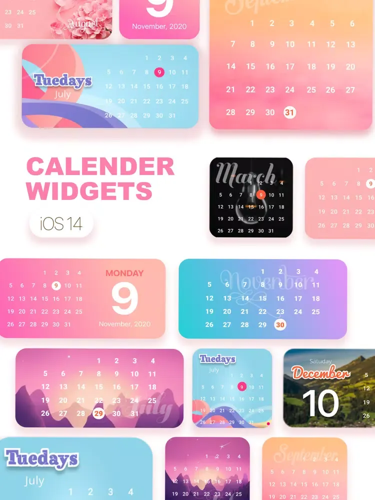 Ảnh chụp màn hình của Calendar Widget: Month Widgets iPad 