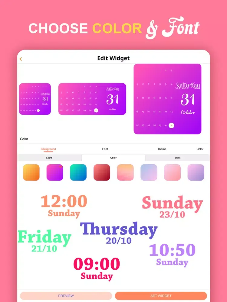 Ảnh chụp màn hình của Calendar Widget: Month Widgets iPad 