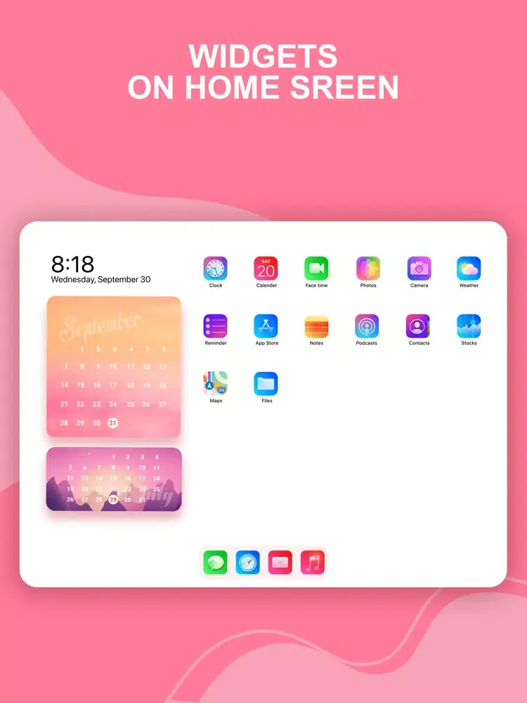 Ảnh chụp màn hình của Calendar Widget: Month Widgets iPad 