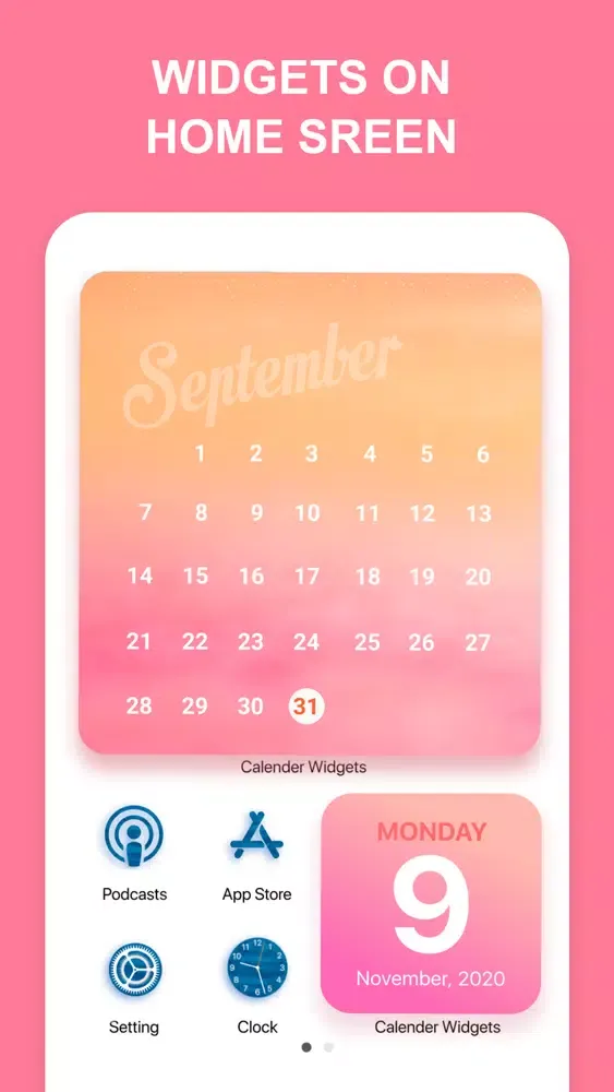 Ảnh chụp màn hình của Calendar Widget: Month Widgets
