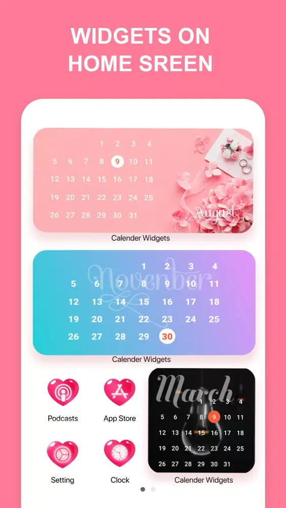 Ảnh chụp màn hình của Calendar Widget: Month Widgets