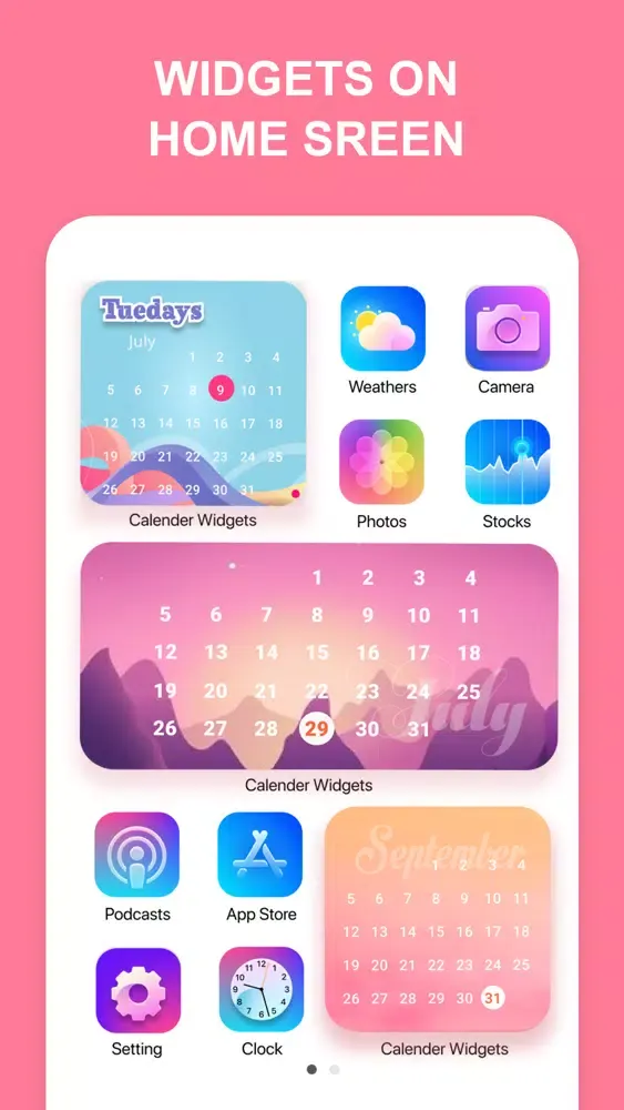 Ảnh chụp màn hình của Calendar Widget: Month Widgets